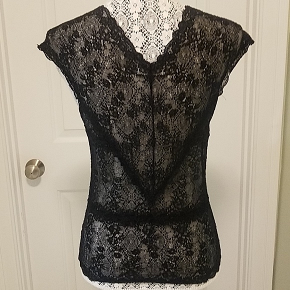 Black lace shirt - Picture 2 of 2